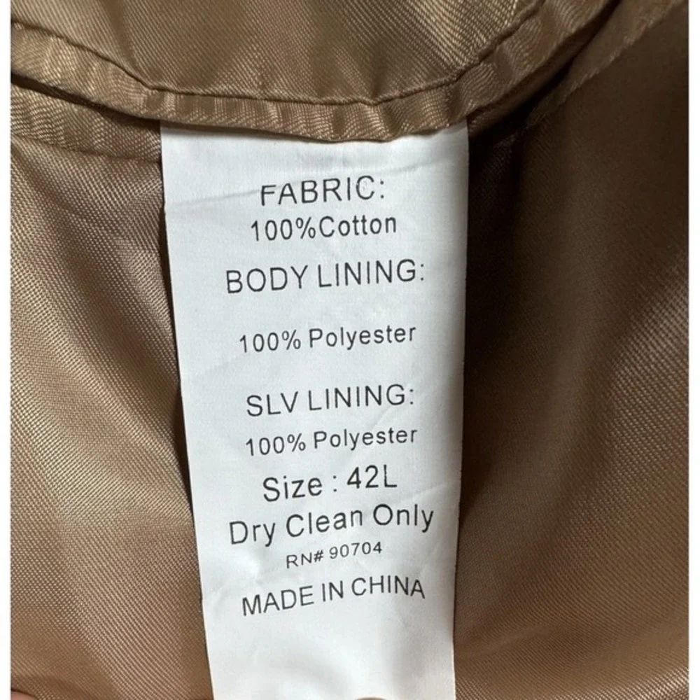 Alan Flusser Mens Sport Blazer 42L Chore Coat Corduroy Copper‎ Cotton Jacket
